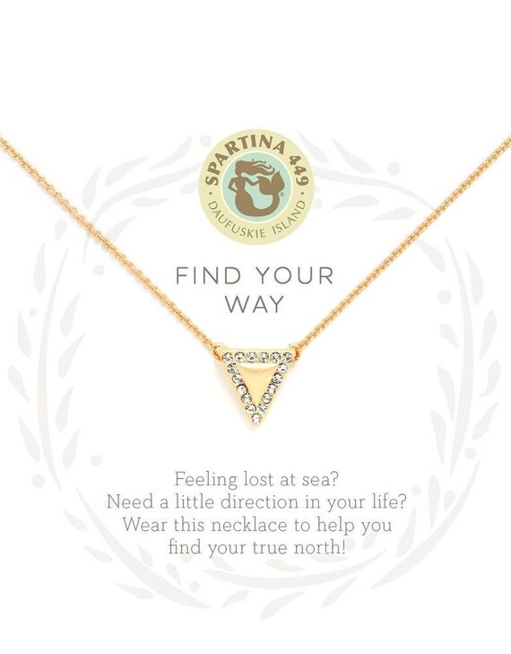 NWT Brand New Spartina 449 Sea La Vie Find Your Way Necklace gold