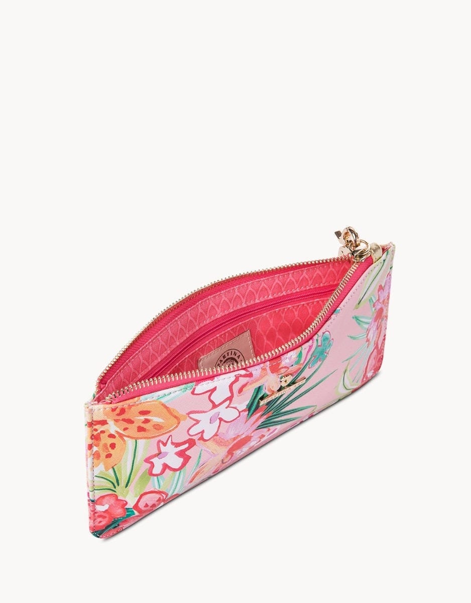 NWT Brand New Spartina 449 Retreat East West Wristlet Flamingo Floral ...