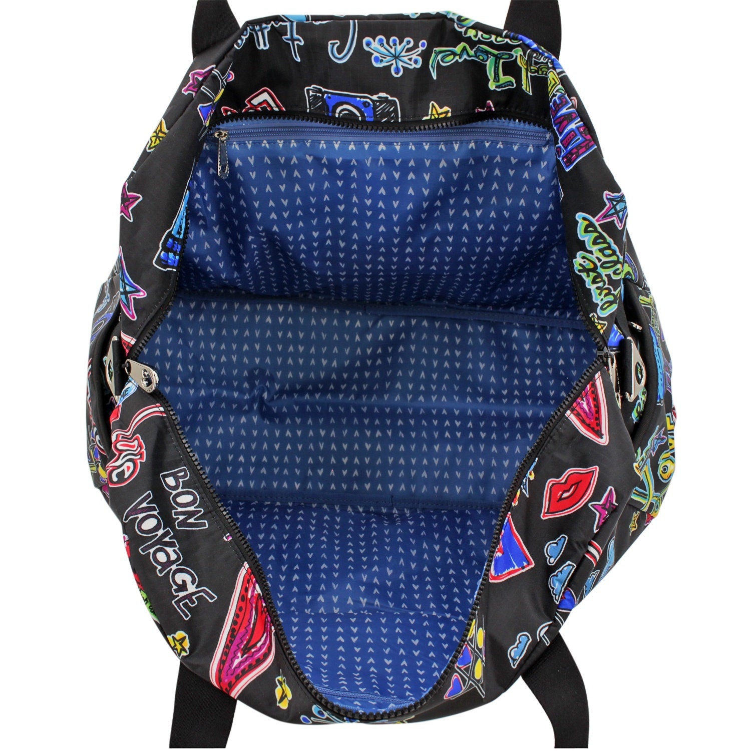 NWT Brand New Round Tripper Duffel love Scribble Women Bag Retired