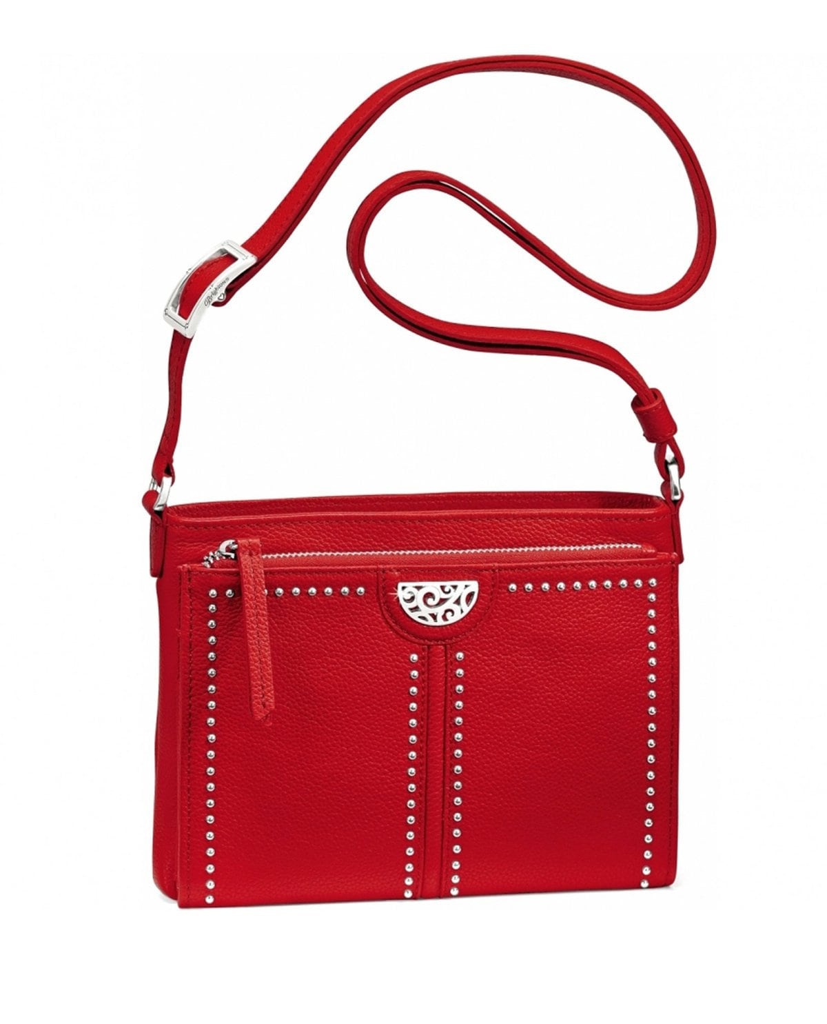 Brighton Croc Leather Red Shoulder Bag Silver Hardware Hearts | Red  shoulder bags, Croc leather, Shoulder bag