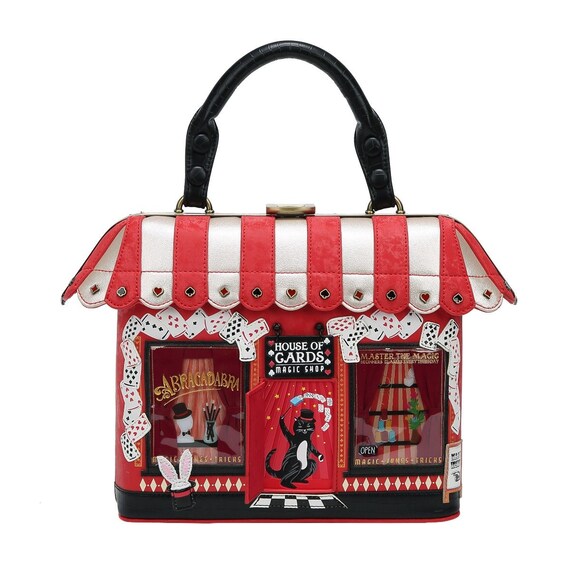 NWT Brand New House of Cards Magic Shop Grab Bag Borsa da donna
