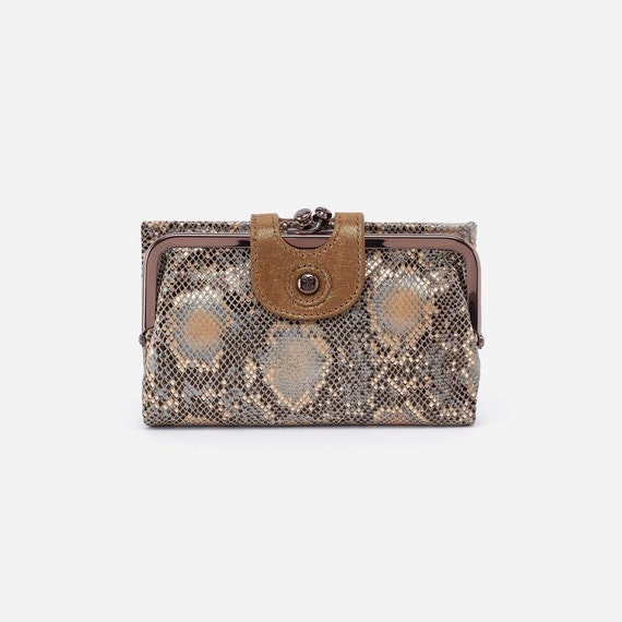 NWT Brand New Hobo Alice Compact Wallet Metal Snake Women Bag