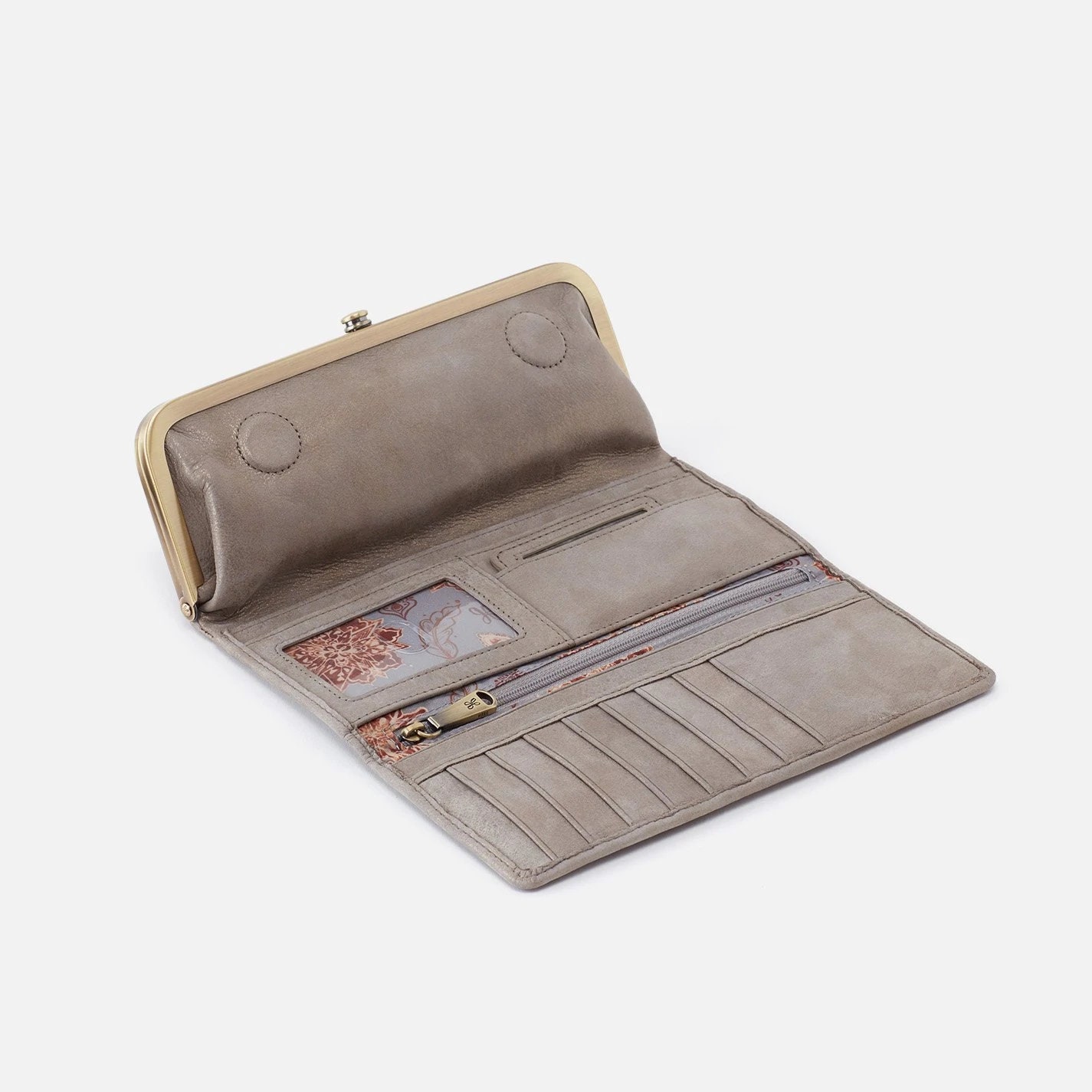 NWT Brand New Hobo Rachel Frame Wallet Granite Gold Women Bag Etsy