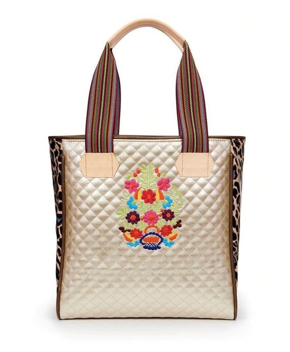Consuela Embossed Tote Bags for Women