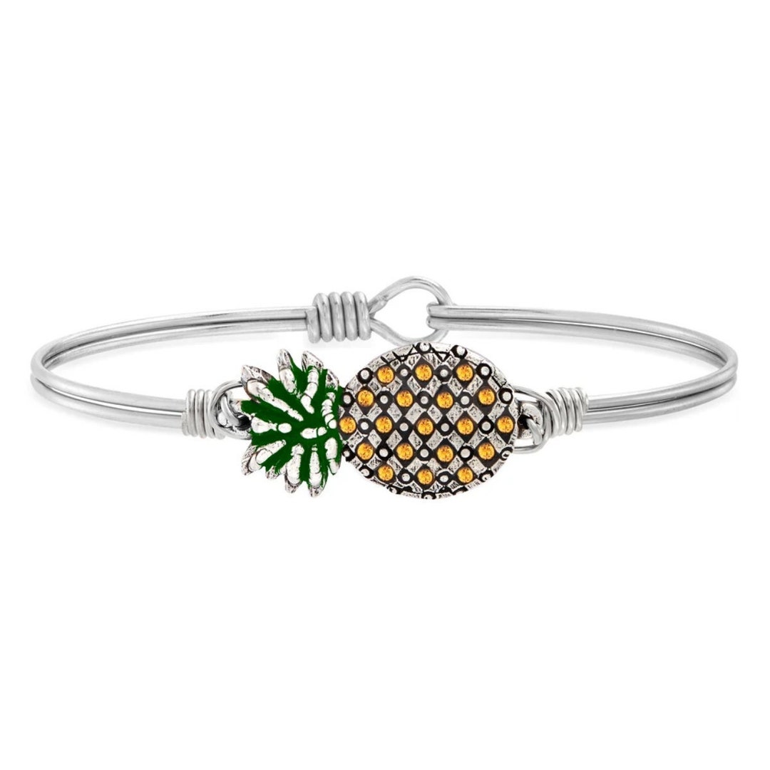NWT Brand New Pineapple Bangle Bracelet Silver Women Jewelry