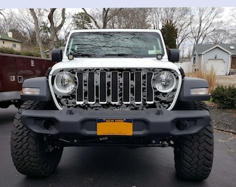 Calcomanía para parrilla con diseño de camuflaje urbano compatible con muchos modelos Jeep Wrangler