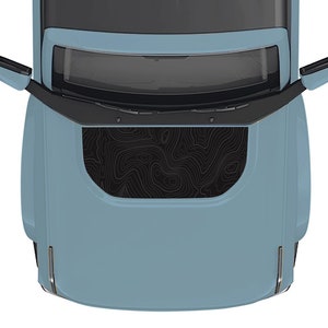 Topografische hoogtekaart 2021-2024 Ford Bronco Hood Skin sticker Vinyl Wrap Overlay