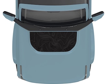 Mapa de elevación topográfica 2021-2024 Ford Bronco Hood Skin Calcomanía Vinilo Wrap Overlay