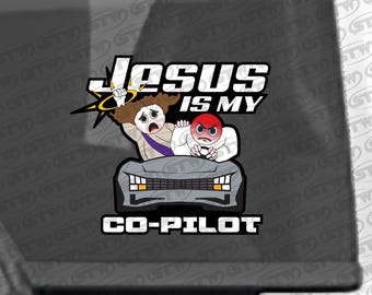 JESUS is my CoPilot - Window Sticker Decal Label Overlay