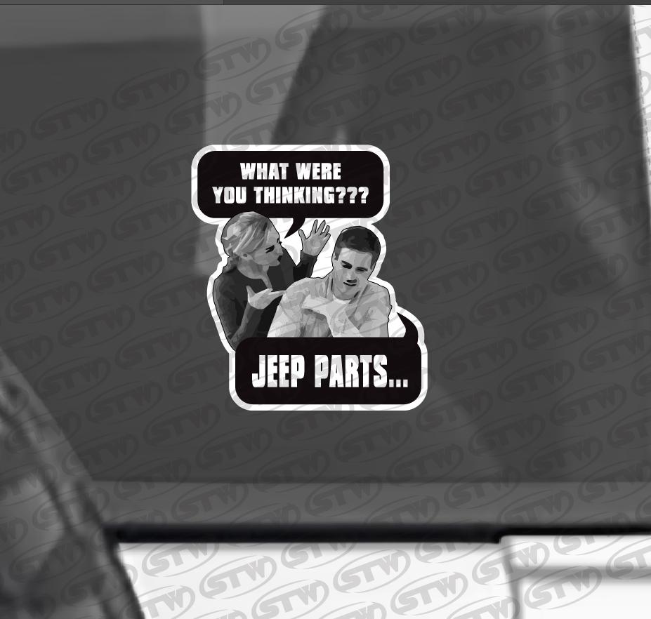 JEEP PARTS FUNNY - Window Sticker Decal Label Overlay - Etsy