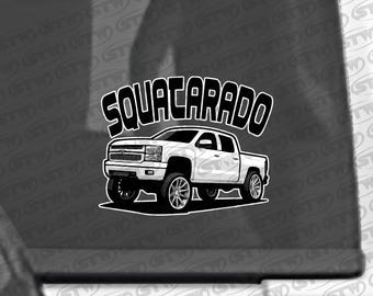 SQUATARADO - Squated Colorado Window Sticker Decal Label Overlay