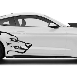 Coyote Head Ford Mustang 5.0 Die-Cut Side Decal Sticker Overlay Wrap