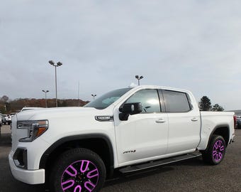 Set van 5 wielwikkels Stickers Decals Etiketten Overlays - past op 18-26 GMC Sierra-stemvorken van 20 inch OEM-wielen