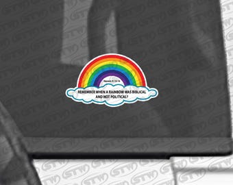 RAINBOW The Original Meaning - Window Sticker Decal Label Overlay