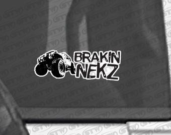 Rock Climbing BREAKIN NEKZ - Window Sticker Decal Label Overlay