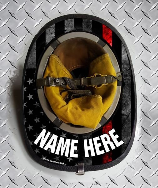 Tactical Red Line Fire Helmet Wrap Sticker Overlay Label Vinyl Wrap