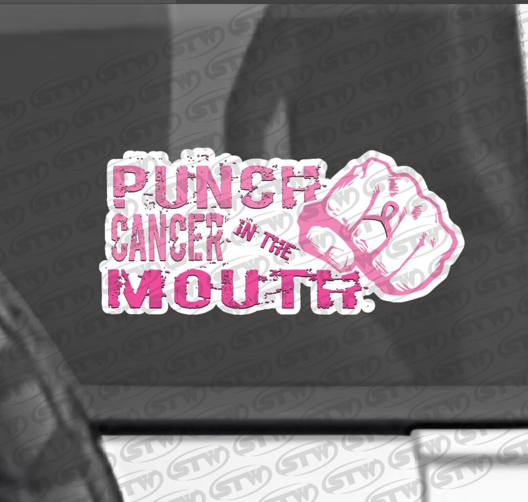 Punch Off Raod Sticker PUNCH CANCER - Window Sticker Decal Label Overlay - Etsy