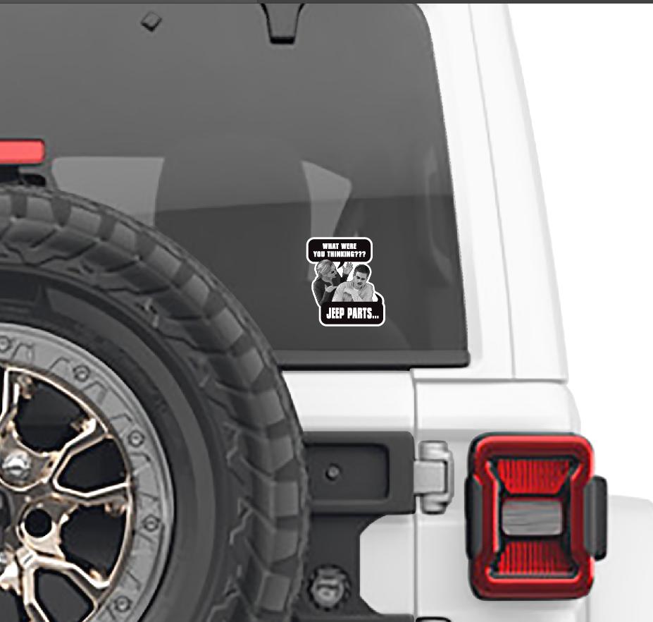 JEEP PARTS FUNNY - Window Sticker Decal Label Overlay - Etsy