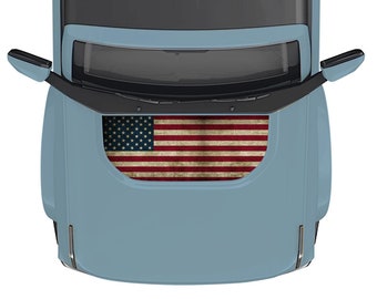 Calcomanía de vinilo para capó Ford Bronco con bandera estadounidense clásica 2021-2024