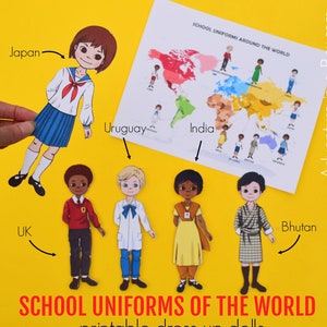 School Uniform Paper Dolls