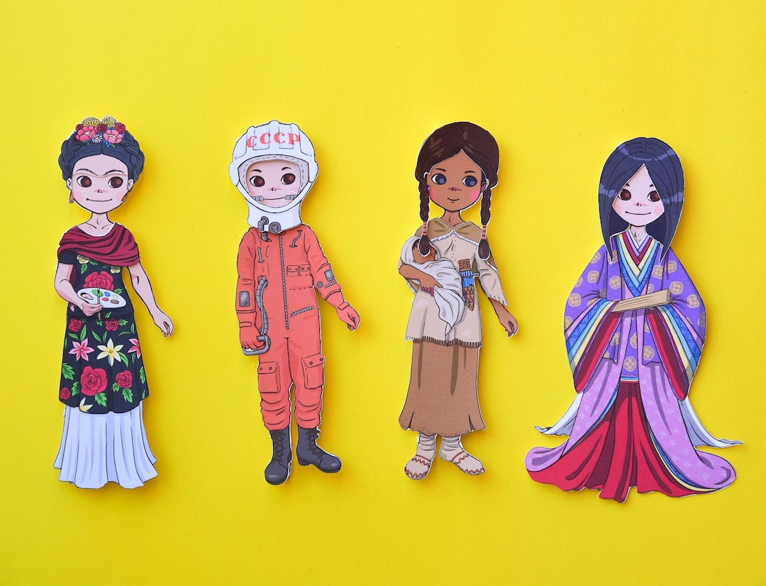 Famous Women Paper Dolls - Etsy