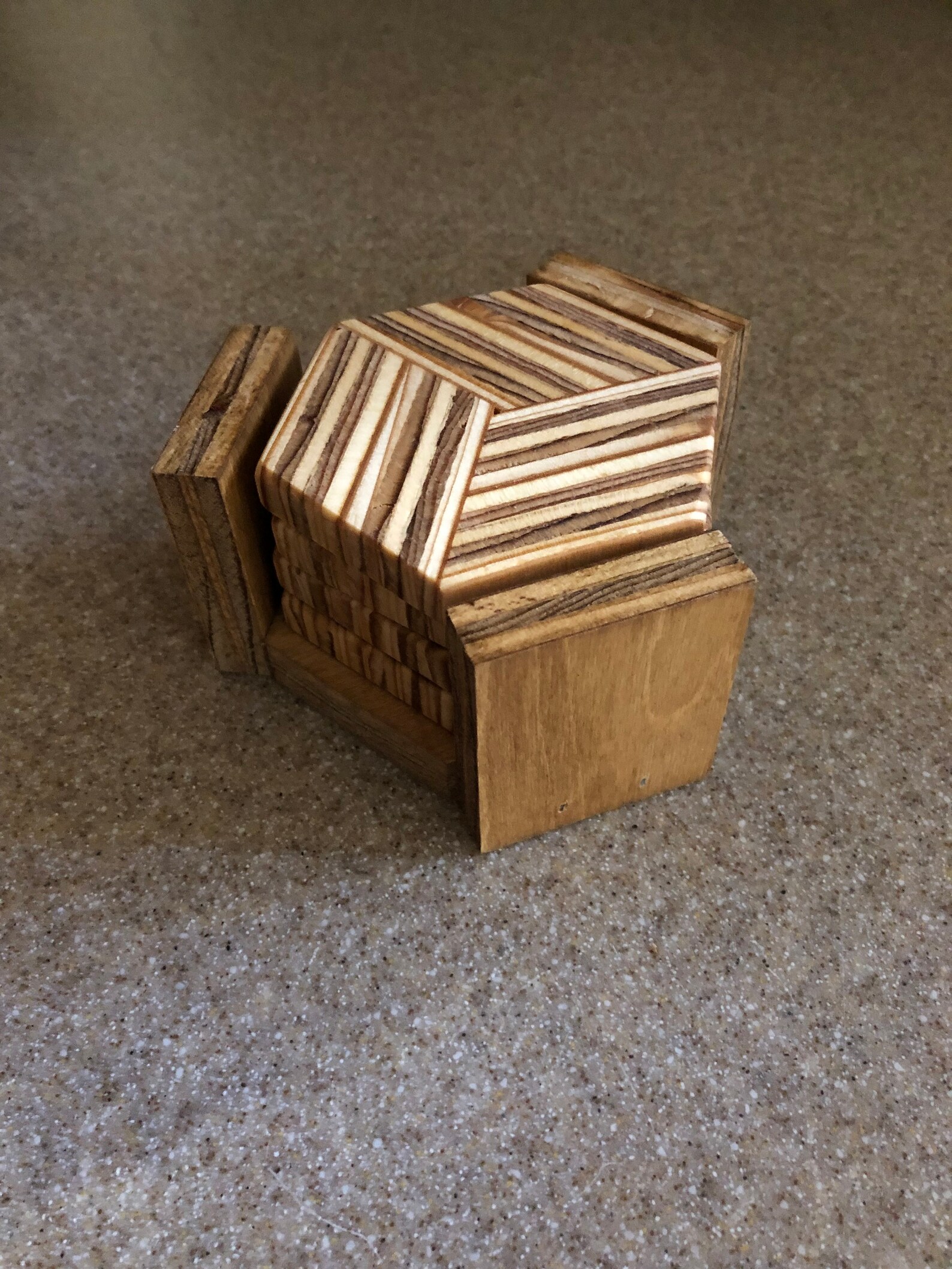 Reclaimed Plywood Endgrain Coasters Etsy