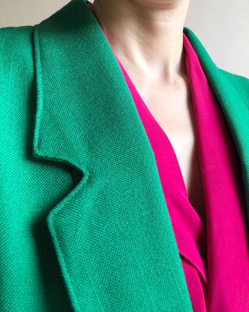 Vintage lightweight blazer in kelly green