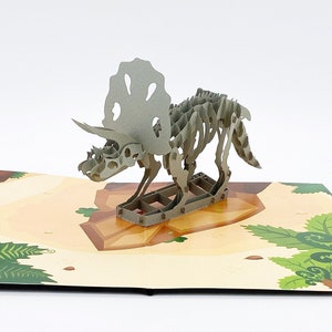 Cartão pop-up de saudação 3D Liif Dinosaur, cartão de aniversário pop-up feliz para crianças, menino, filho, neto