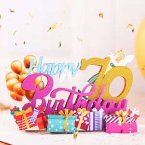 Liif Happy 70th Birthday Card, verjaardagskaart voor 70 jaar oud