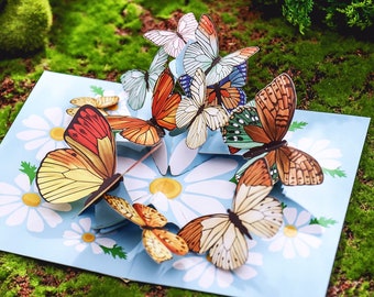 Liif Butterfly 3D Greeting Pop Up Card, Thinking Of You Card, Mothers Day, Sympathy Card, Just Because, Birthday Card For Her, Wife, Grandma