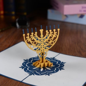 Karta Liif Happy Chanuka, karta 3D Pop Up Chanuka, karta świąteczna