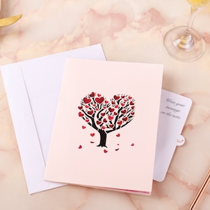 3D Love Tree Anniversary Card, Happy Anniversary Card, Valentines Day Card, Engagement Card For Her, Wife, Him, Funny image 9