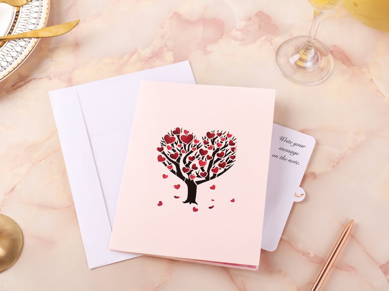 3D Love Tree Anniversary Card, Happy Anniversary Card, Valentines Day Card, Engagement Card For Her, Wife, Him, Funny image 9