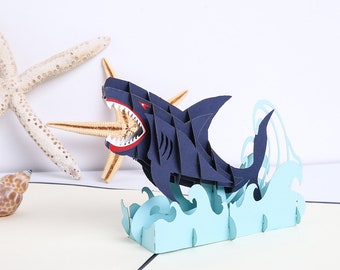 Jumping Shark 3D Pop-Up Card, All Occasion