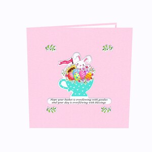 Liif Teacup Bunny 3D Greeting Pop up Easter Card, Happy Easter Card for ...