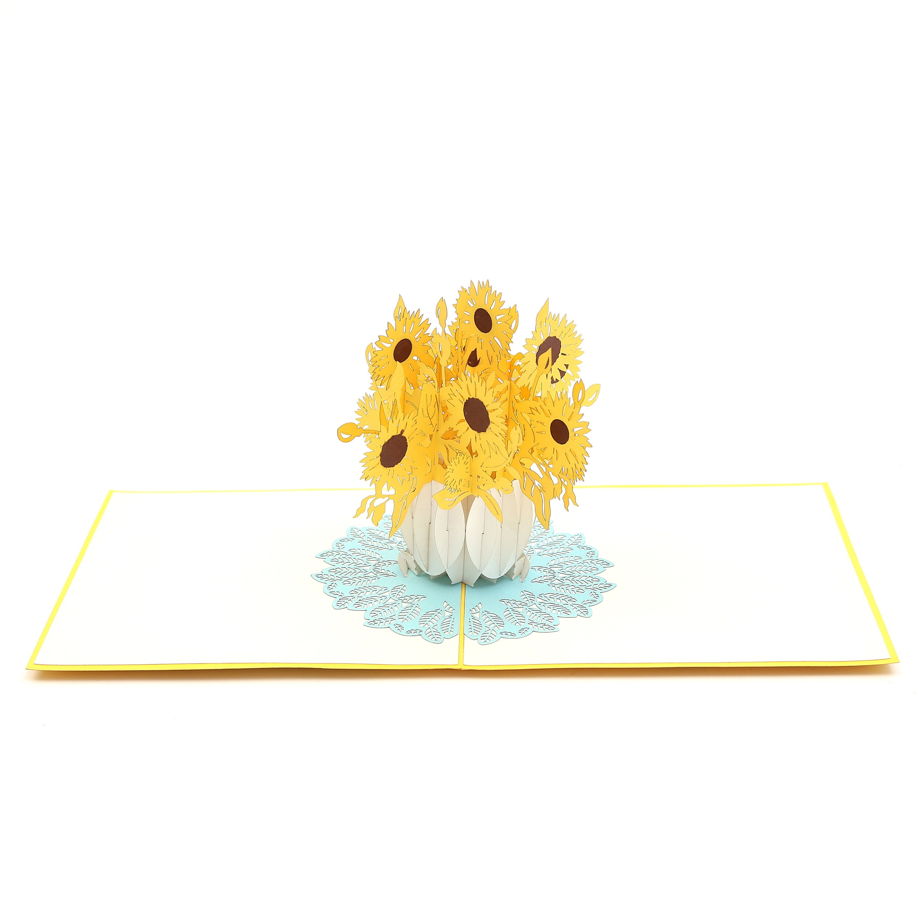 Sunflower Bouquet Pop up Card, 3D Floral Greeting - Etsy