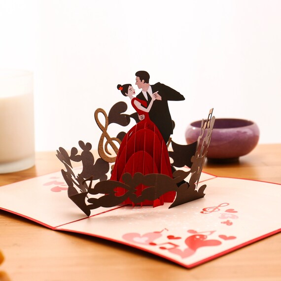 Liif Lovebird Pop-Up Karte Zum 10. Hochzeitstag – 3D-Design, 17,8x12,7 Cm, Mit Umschlag, Für Ehepaare