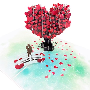 3D Love Tree Anniversary Card, Happy Anniversary Card, Valentines Day Card, Engagement Card For Her, Wife, Him, Funny image 8