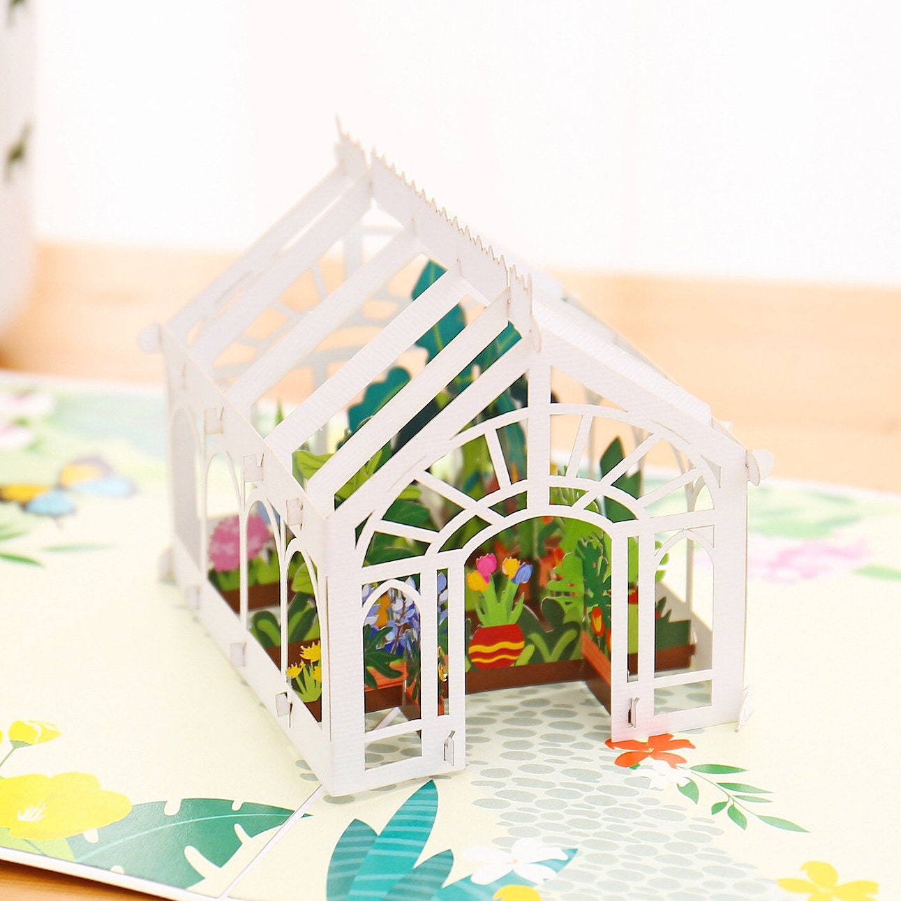 Liif Greenhouse Pop up Card Birthday Card Anniversary - Etsy