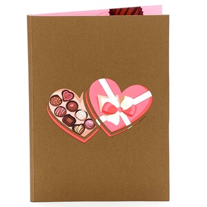 Liif Sweet Chocolate Box 3D Greeting Pop Up Valentine Cards, Valentines Day Card, Mother's Day, Heart, Birthday Card For Boyfriend, Girl image 6