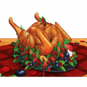 Cartões de Ação de Graças Liif Turquia, Cartão de Ação de Graças Feliz para Família, Amigo, Mãe, Mãe, Avó, Cartão de Ação de Graças Pop Up