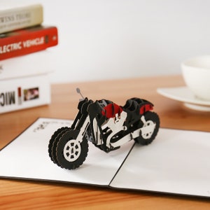 Liif Motorcycle Mania Greeting Pop Up Card pour toutes les occasions, Pop Up Birthday Card, Fathers Day Card, Congratulations Card, Retirement Card
