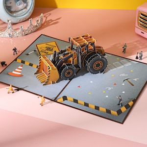 Liif Digger Pop Up Cards, 3D Greeting Birthday Card For Kid, Boy, Son, Boyfriend, Husband, Men, Father's Day Card, Handmade Card image 5