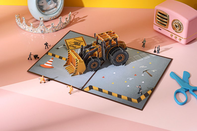 Liif Digger Pop Up Cards, 3D Greeting Birthday Card For Kid, Boy, Son, Boyfriend, Husband, Men, Father's Day Card, Handmade Card image 5