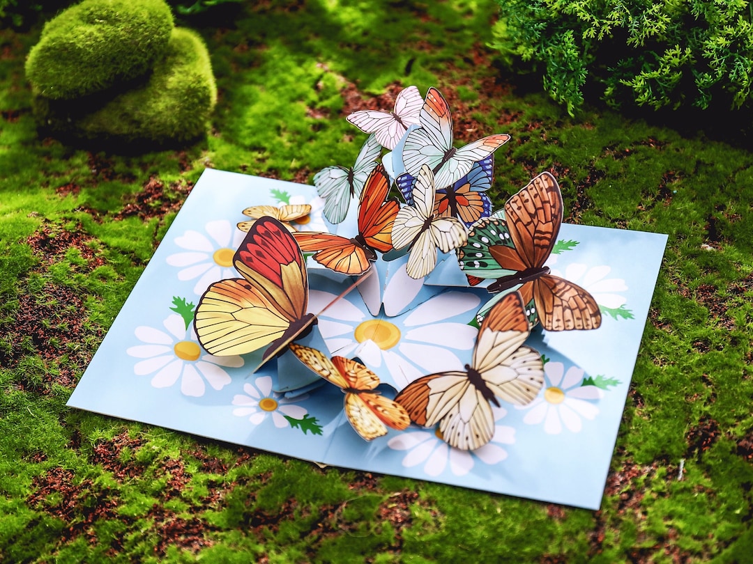 Butterfly 3D Pop up Card, Handmade Greeting Card - Etsy