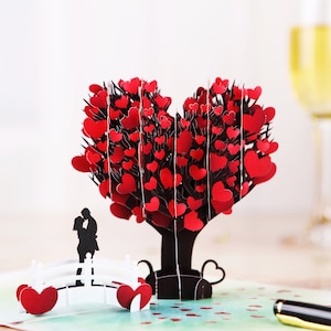 3D Love Tree Anniversary Card, Happy Anniversary Card, Valentines Day Card, Engagement Card For Her, Wife, Him, Funny image 3