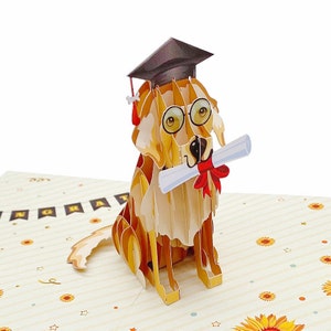 2024 Abschlusskarte, Abschlussgeschenke - Für Sie, Ihn, College, Abitur, lustiger Hund, Klasse von 2024