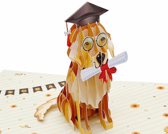 Tarjeta de graduación, regalos de graduación - Para ella, para él, universidad, instituto, perro divertido, promoción de 2026