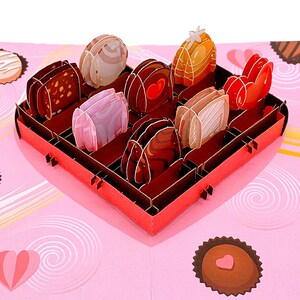 Liif Sweet Chocolate Box 3D Greeting Pop Up Valentine Cards, Valentines Day Card, Mother's Day, Heart, Birthday Card For Boyfriend, Girl image 5