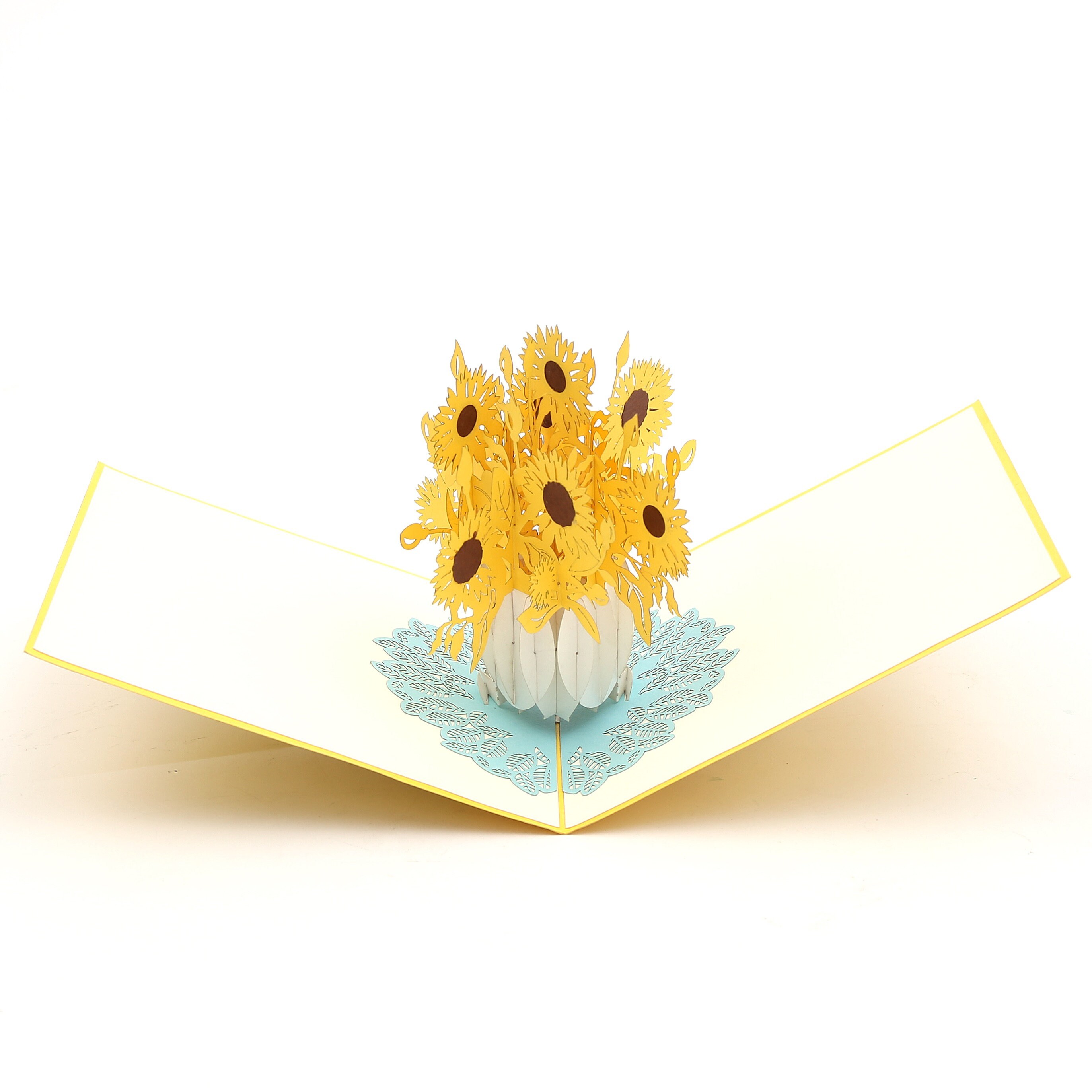 Sunflower Bouquet Pop up Card, 3D Floral Greeting - Etsy